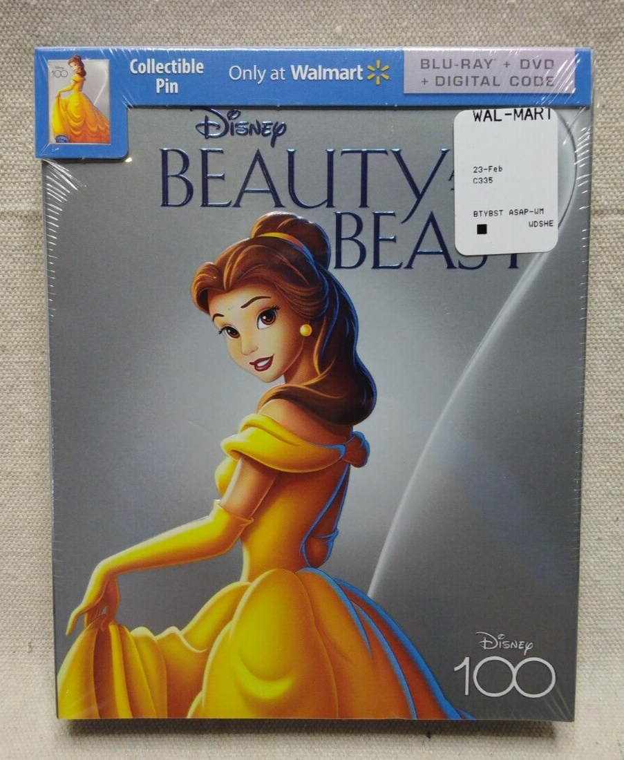 Beauty and The Beast Disney 100 Edition Blu-Ray & DVD with