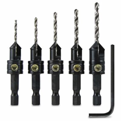 Snappy QUICK CHANGE DRILL BIT W/ HSS COUNTERSINK SET 5Pcs 5/64