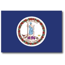 Virginia Car Magnet US State Flag Refrigerator Locker SUV Heavy Duty Waterproof