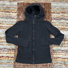 Lululemon Scuba Hoodie Hoody Jacket Black Full Zip Women's Size 8 Medium M