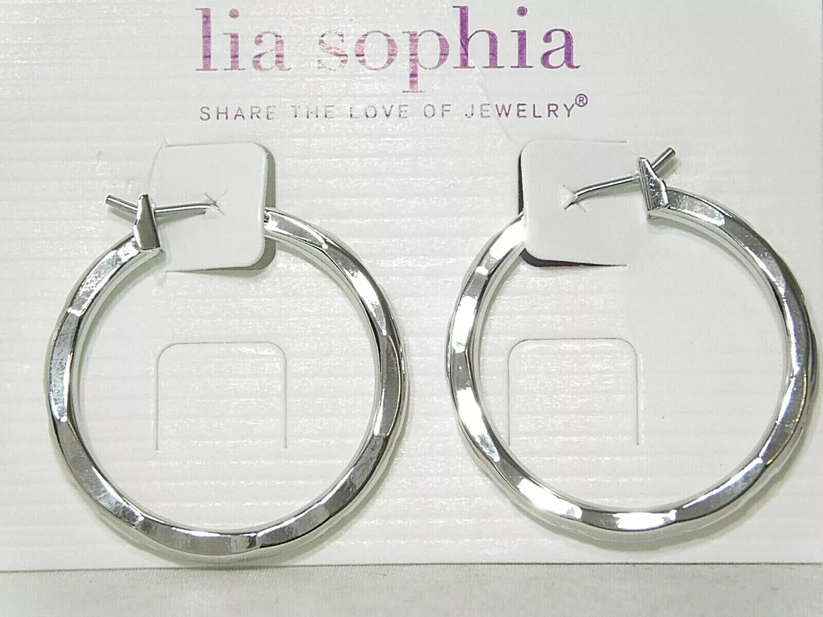 Lia sophia silver hoop best sale earrings