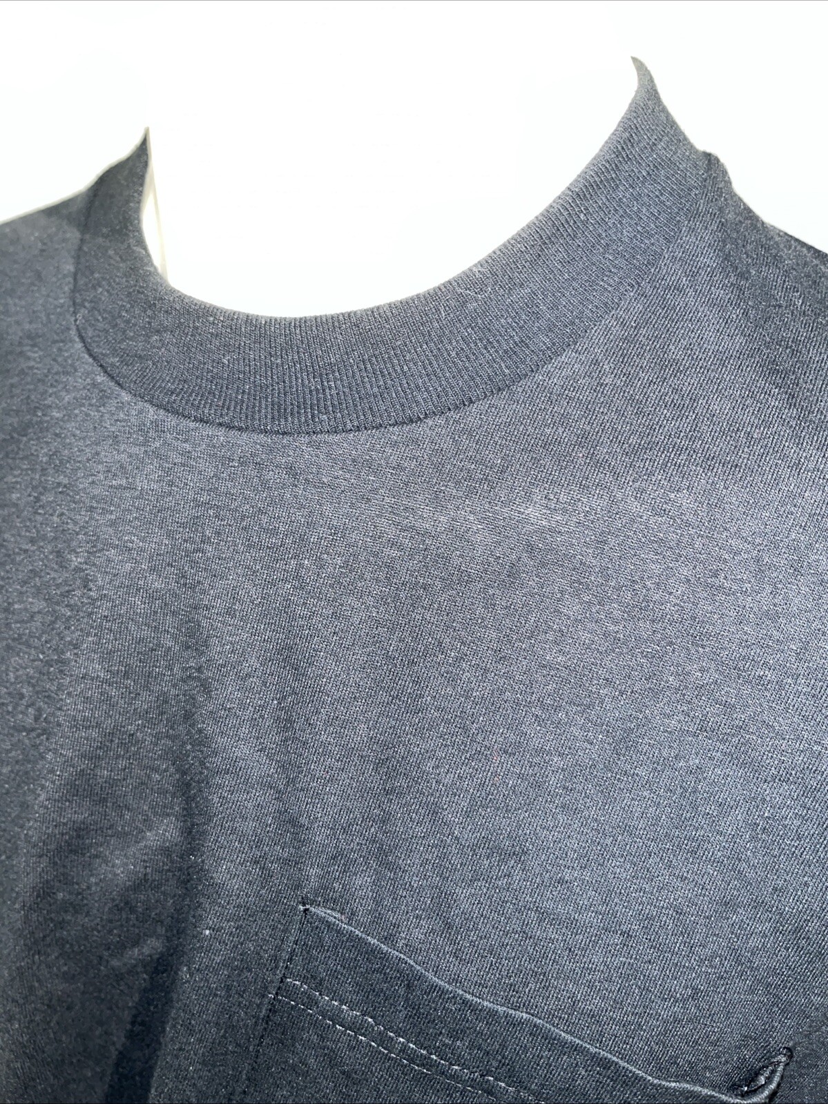 Vintage USA Authentic Solid Black Basic Tshirt Si… - image 5