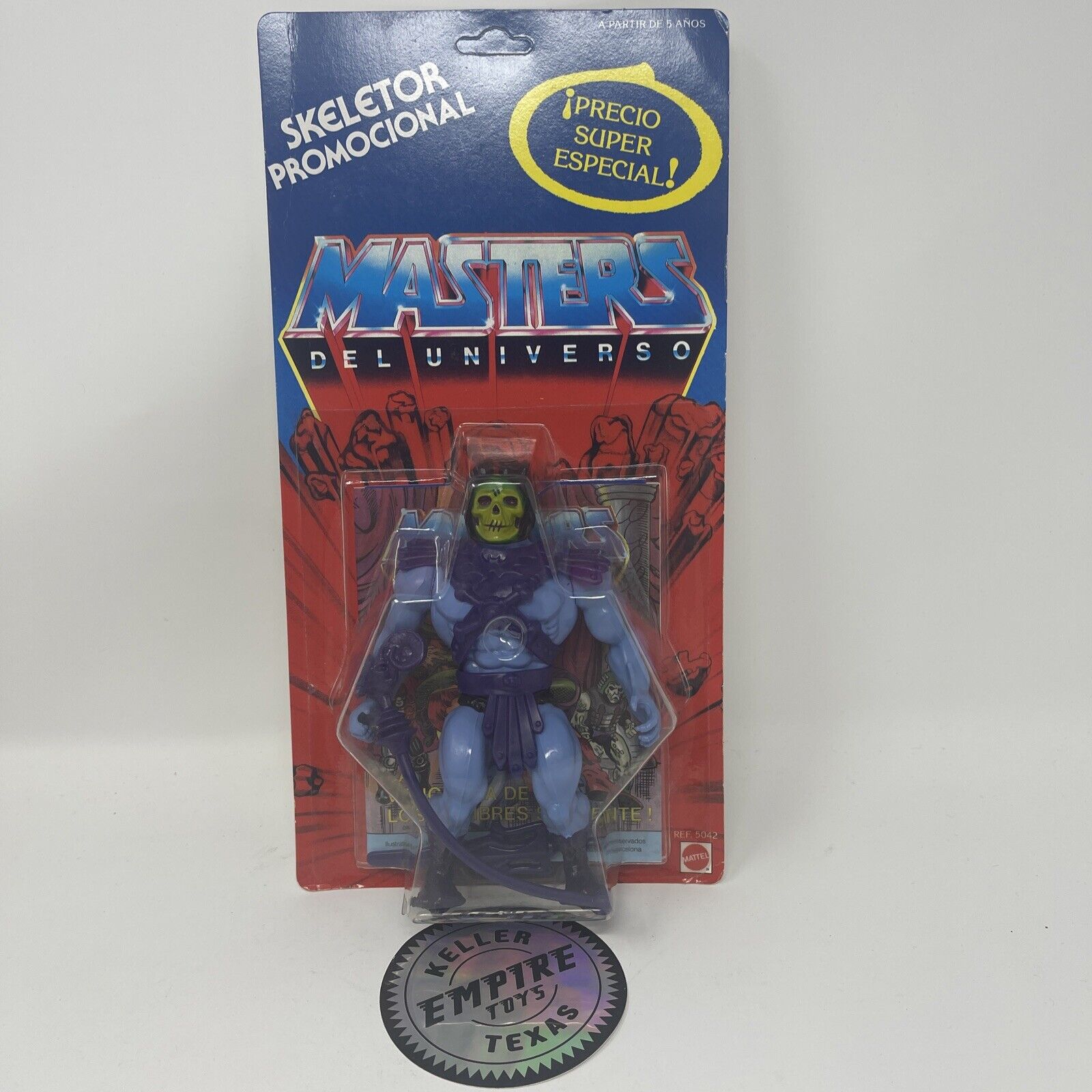 Skeletor He-Man Masters of the Universe SPAIN CARD MOTU 1988 Mattel Vintage MOSC