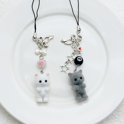 Phone Strap 3D Kitten Mobile Phone Chain Cat Cell Phone Charm Female Lady Girl - 第 4/17 張圖片