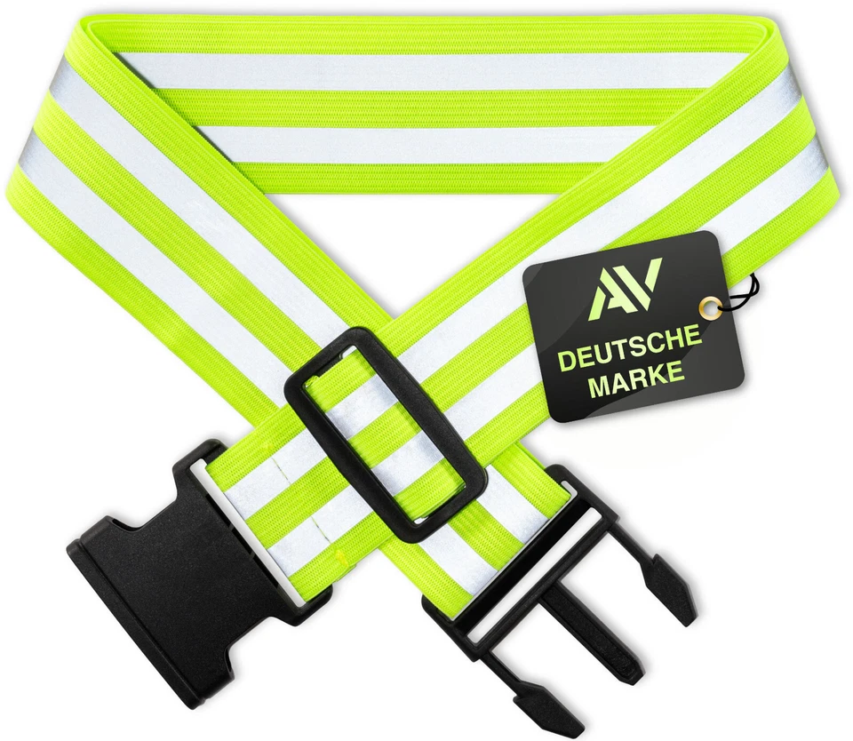 AVANA Reflektor Gürtel Reflektorgurt Reflektierender Gurt Reflektorgürtel - Gelb