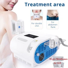 2 Handles Freezing Cool Therpay Double Chin Removal Body Massage Machine Salon