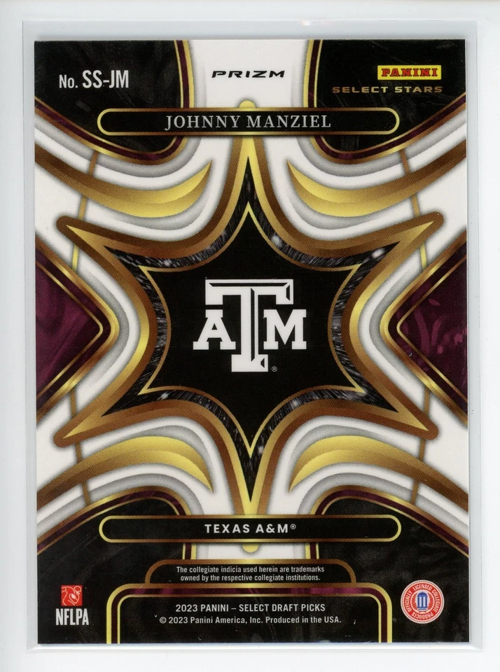 2023 Panini Select Draft Select Stars Silver Prizm #SS-JM Johnny Manziel Browns - Image 2 of 2