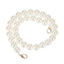Imitation Pearl Purse Strap 24" Handbag Chain with Lobster Clasp 18mm