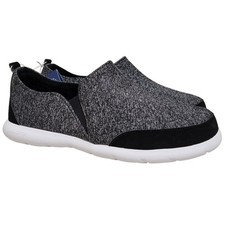 Isotoner Men Zenz Sport-Knit Indoor/Outdoor Slippers Size US 12 Black Grey