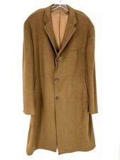 Neiman Marcus Size 50L Tan Solid Cashmere W/ DUST BAG Men's Coat- Men's