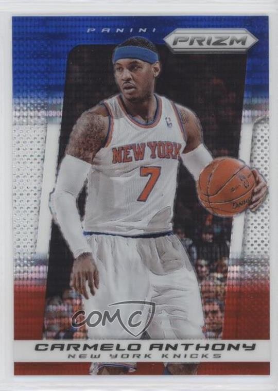 2013-14 Panini Prizm Blue White & Red Pulsar Prizm Carmelo Anthony #49 HOF g0w
