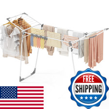 Kingboard Clothes Drying Rack Foldable Large Laundry Drying Rack Double Wings