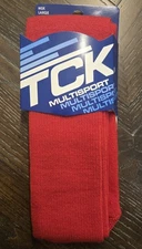 TCK Multisport Sock RED/SCARLET Size LARGE Baseball Soccer Softball