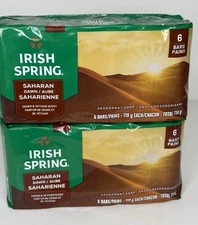2 Irish Spring Deodorant Soap Saharan Dawn 6 Bar Each 4.2oz Cedar Vetiver Scent