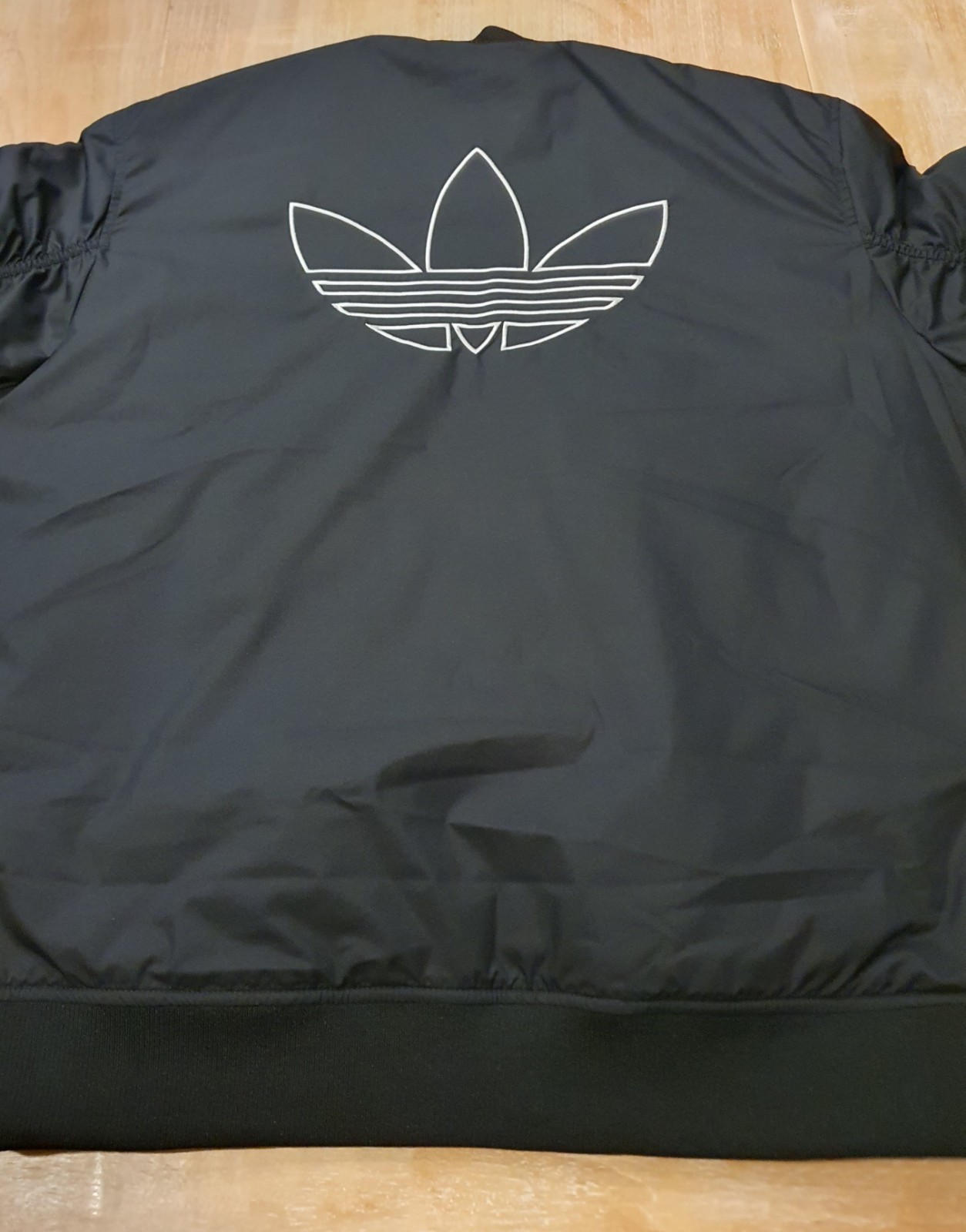 Adidas Originals Chile 20 Bomber Jacket Men's Medium Black Silver Trim image 8