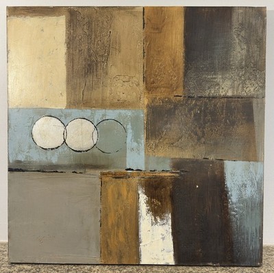 Oil On Canvas Modern Contemporary Abstract Art With Geometric Shapes