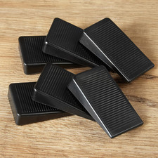 6-Pack Black Shims for Leveling Furniture  Toilet - Trimmable Hard Plastic Wedg