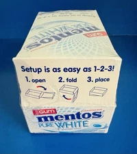 (10) Mentos Pure White, 15pc. Containers, New-Box, Bulk, BB: 12/2027