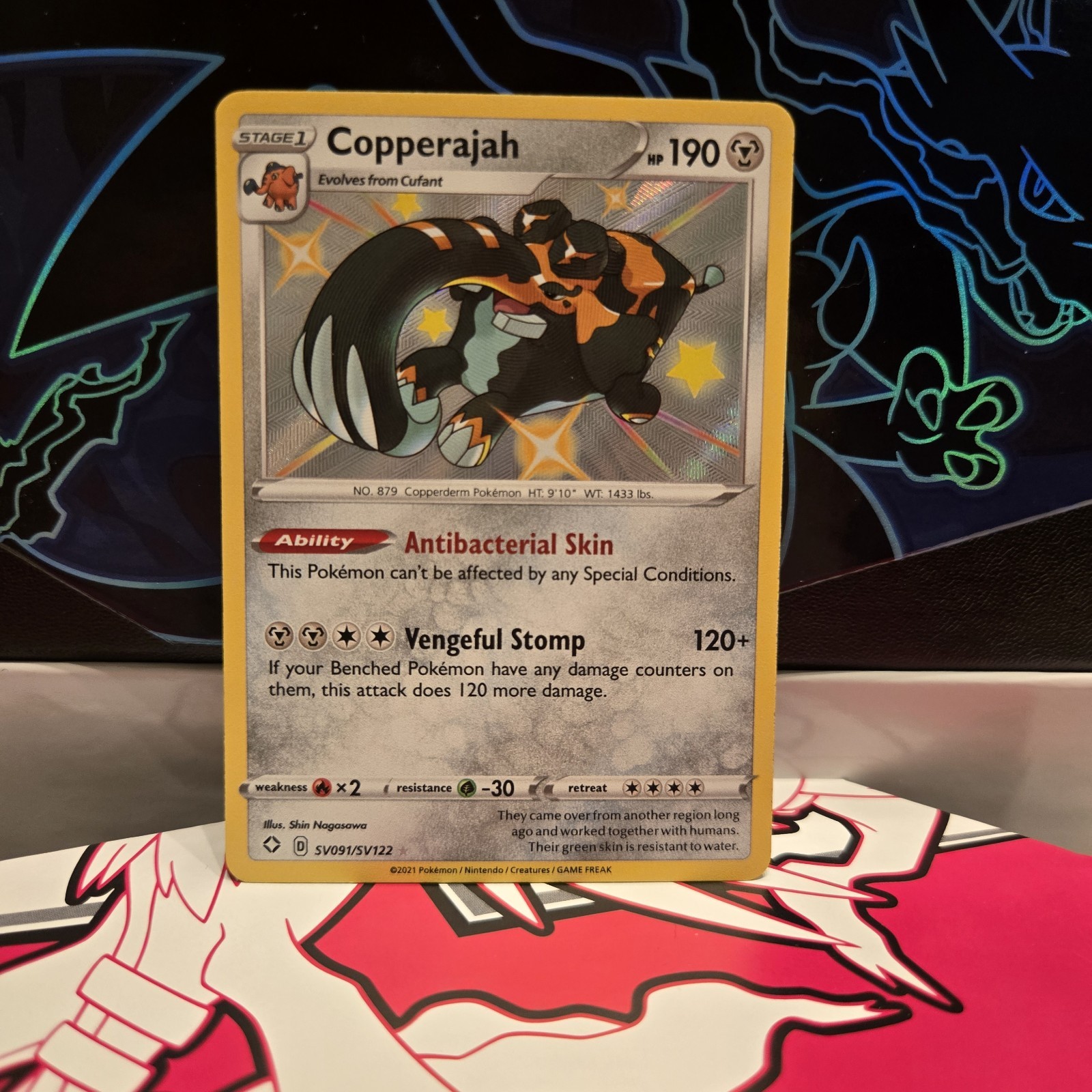 Pokemon Copperajah Holo #SV091/SV122 Shining Fates: Shiny Vault Near Mint