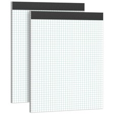 Graph Paper Notebook 8.5 x 11 Grid Paper Pad Quad Ruled, 2 Pack, 30 Sheets pe...