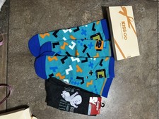 Boys Crew Socks 3 Pack Multicolored Size Large 3-9