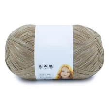 Rewind Tape Yarn For Knitting, Crochet Projects, 1 Pack, Brown