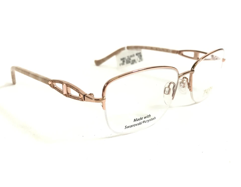 Monturas para gafas Tura Brilliance TE266 RGD oro rosa Swarovski 54-17-140 Foto 3 de 4