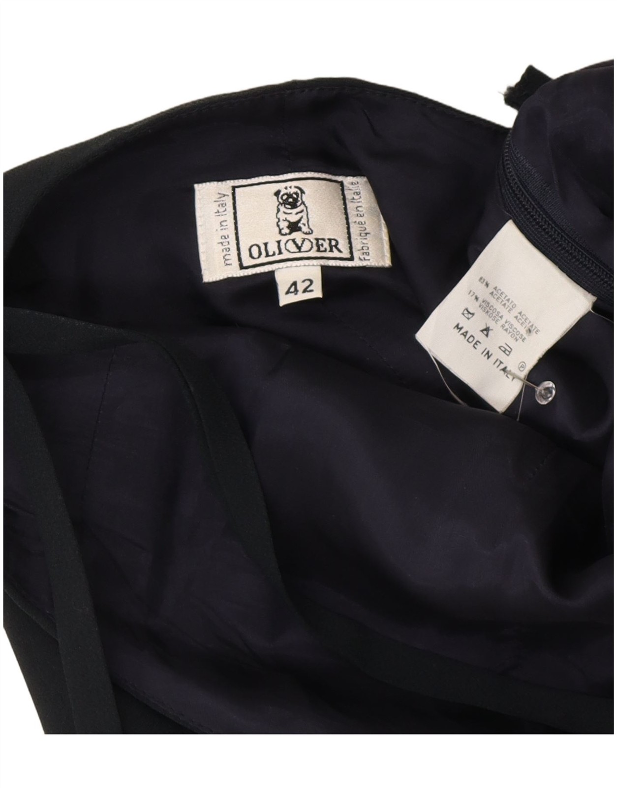 Oliver By Valentino Womens Sleeveless Bodycon Dress IT 42 Medium Black CH23 thumbnail 3