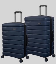 BNWT 2 Piece IT Luggage Blue Hardshell Suitcase Bundle medium and large