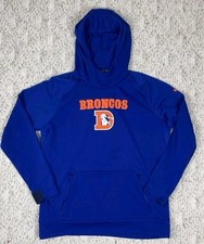 Nike Denver Broncos Throwback D Logo Pullover Dri-Fit Hoodie Men's XL HTF Rare