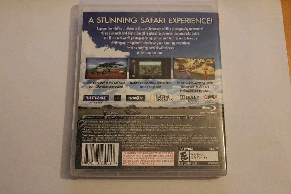 Afrika PS3 - Rare US Import NTSC - CIB Complete - Top Condition / Top Zustand - Bild 2 von 4