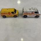 1974 Hot Wheels Redline Super Van Paramedic Ambulance - Yellow and white van