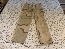 US Army 3-Color Desert Camouflage Pattern Combat Trousers Size Medium-Long Used