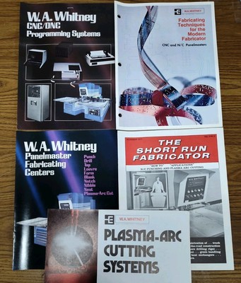 W.A. Whitney CNC DNC Arc Welding Industrial Machinery Catalog Brochure Lot Vtg