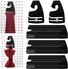 200 Pcs Tie Hangers, Plastic Neck Tie Holders for Display, Black Necktie Hook Ha