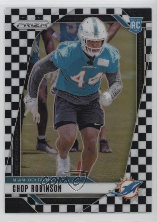 2024 Panini Prizm Rookies Black & White Checker Chop Robinson #319 Rookie RC 3wc