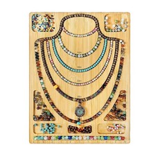 Wooden Jewelry Design Board Beading Design Tray for Bracelets, Necklaces Making