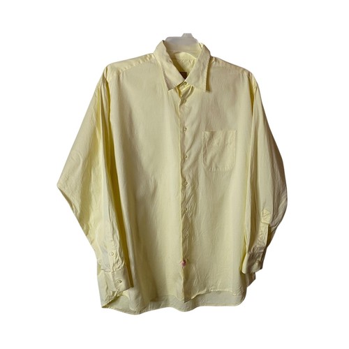 Gitman Gold Master Shirt Makers Mens Dress Shirt Button up Yellow Size17 1/2