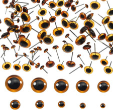 TOAOB 100Pcs Deep Brown Glass Eyes Kits 3Mm to 12Mm Assorted Sizes for Crafts...
