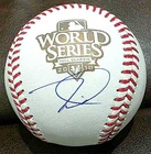 TIM LINCECUM SIGNED AUTOGRAPHED 2010 WORLD SERIES OML BASEBALL W/ JSA