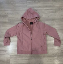 Figs Sweatshirt Jacket Women’s Large Mauve Zip Hoodie 