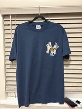 Vintage New York Yankees Derek Jeter Majestic World Series Tee Shirt Size L Mens