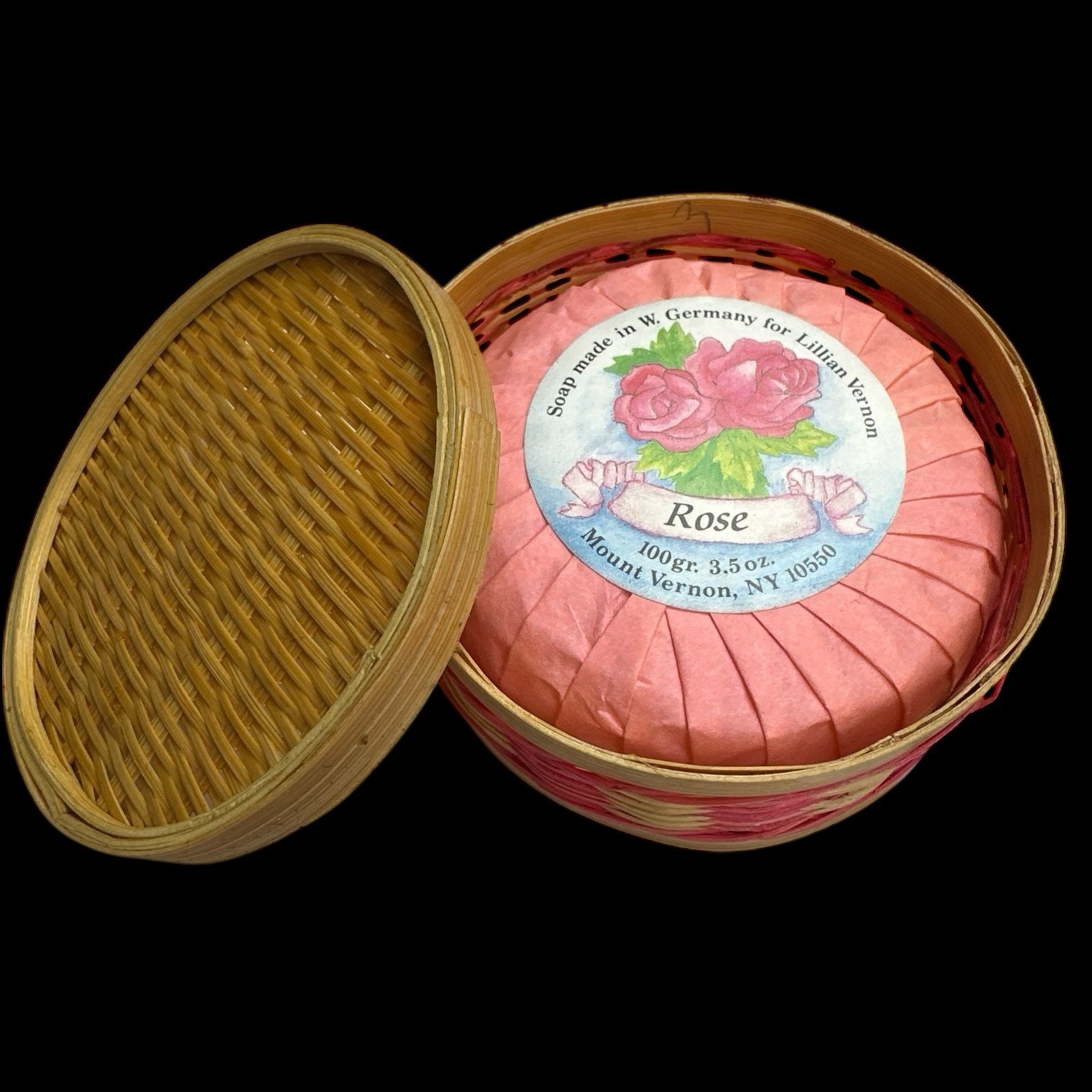 Lillian Vernon - Gift Scented Soap Baskets - Vintage - Jasmine Rose Lilac 3.5oz