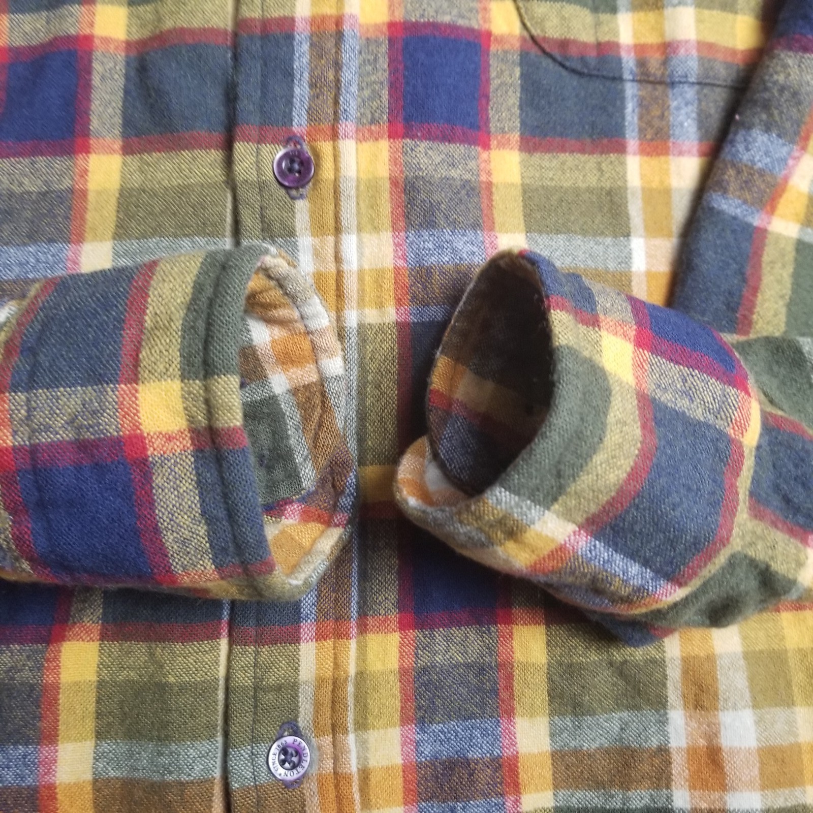 Pendleton Trail 100% Wool Flannel Button Shirt Pl… - image 6