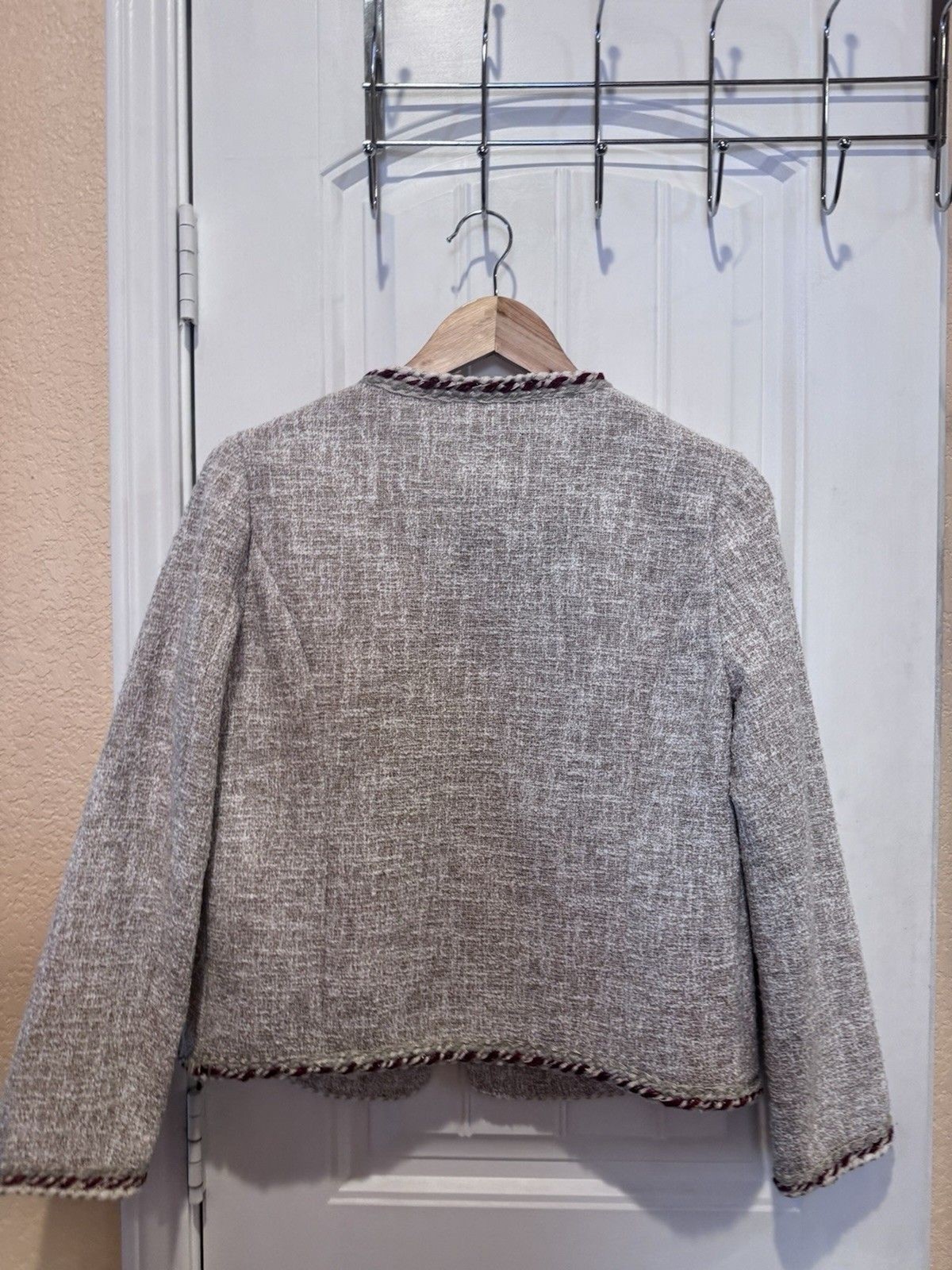 ZARA BLAZER SHORT ELEGANT TWEED BOUCLE BLAZER CARDIGAN JACKET EXTRA SMALL Size M image 5