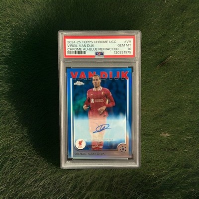 2024-25 Topps Chrome UCC Liverpool Virgil Van Dijk Auto Blue /150