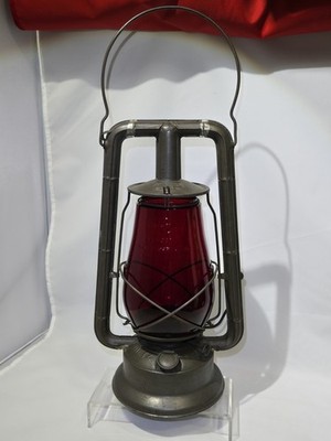 MINTY 1931 Dietz Monarch Lantern - Red LOC-NOB Fitzall Globe - Date Code S-7-31 