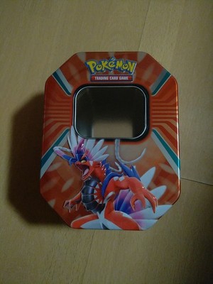 Pokémon Koraidon-ex Tin Leer Gebraucht Blechdose