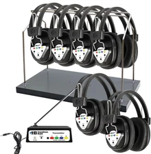 Hamilton Buhl Wireless 6 Person Listening Center w/ Multi Frequency Transmitter