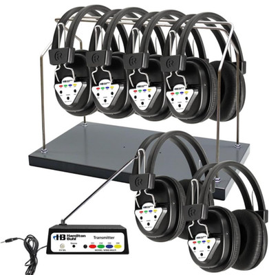 Hamilton Buhl Wireless 6 Person Listening Center w/ Multi Frequency Transmitter